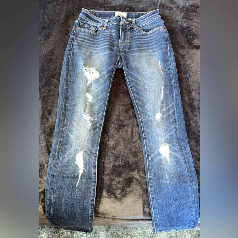 BKE Women's Distressed Skinny Jeans